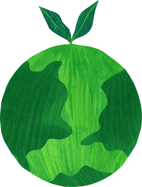 Textured Detailed Eco Friendly Earth Symbol